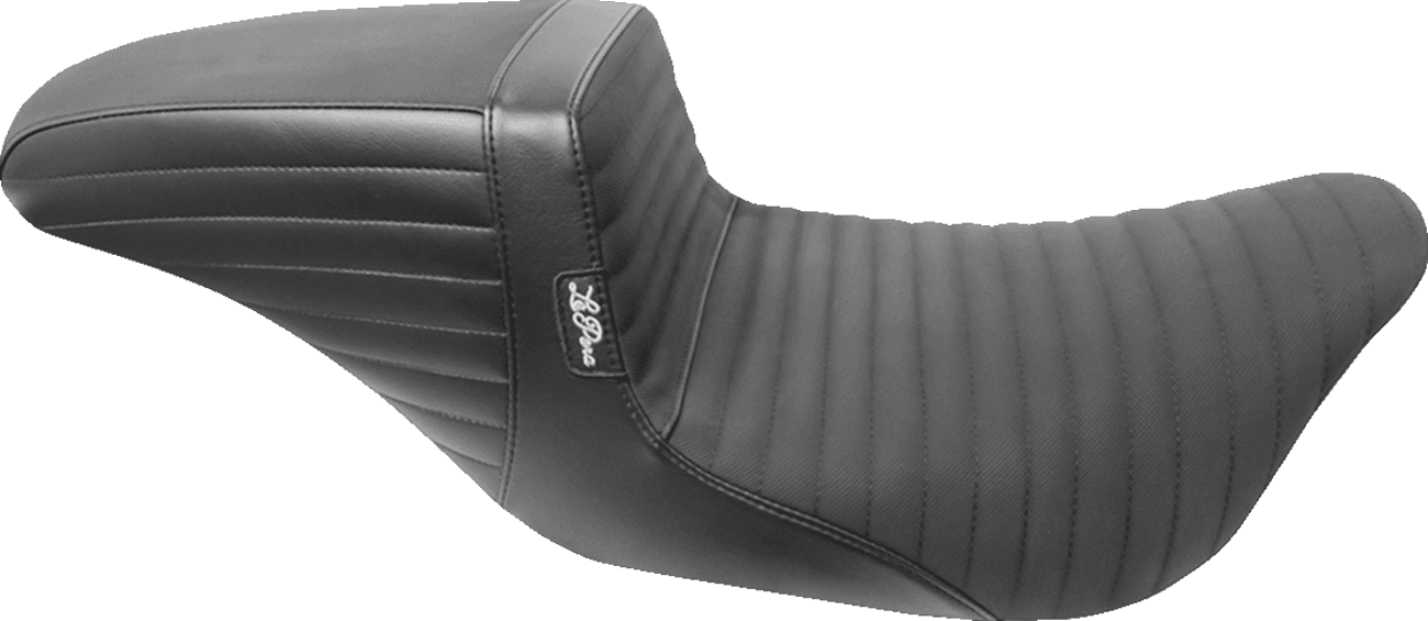 LE PERA 0801-1165 Kickflip Daddy Long Legs Seat - Pleated w/ Gripp Tape - Black - FL '08-'23
