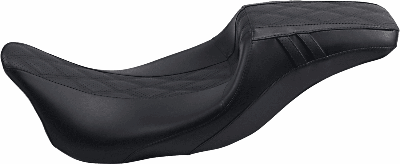 LE PERA 0801-1223 Outcast Daddy Long Legs Seat - Full-Length - w/o Backrest - Black w/Black Double Diamond - FL