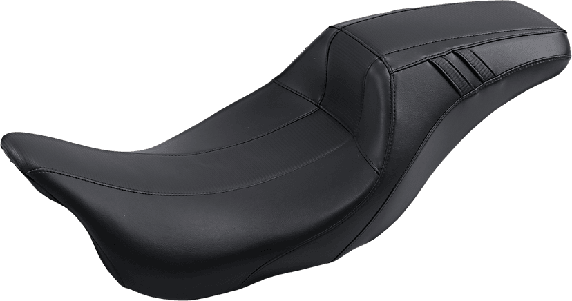 LE PERA 0801-1224 Outcast Daddy Long Legs Seat - Full-Length - w/o Backrest - Carbon Fiber Inlay - Black - FL '08-'23 — image 1 of 2