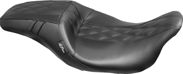 LE PERA 0801-1226 Outcast GT-2 Seat - Full-Length - w/o Backrest - Black Double Diamond - Perforated - FL '08-'23 — image 1 of 2