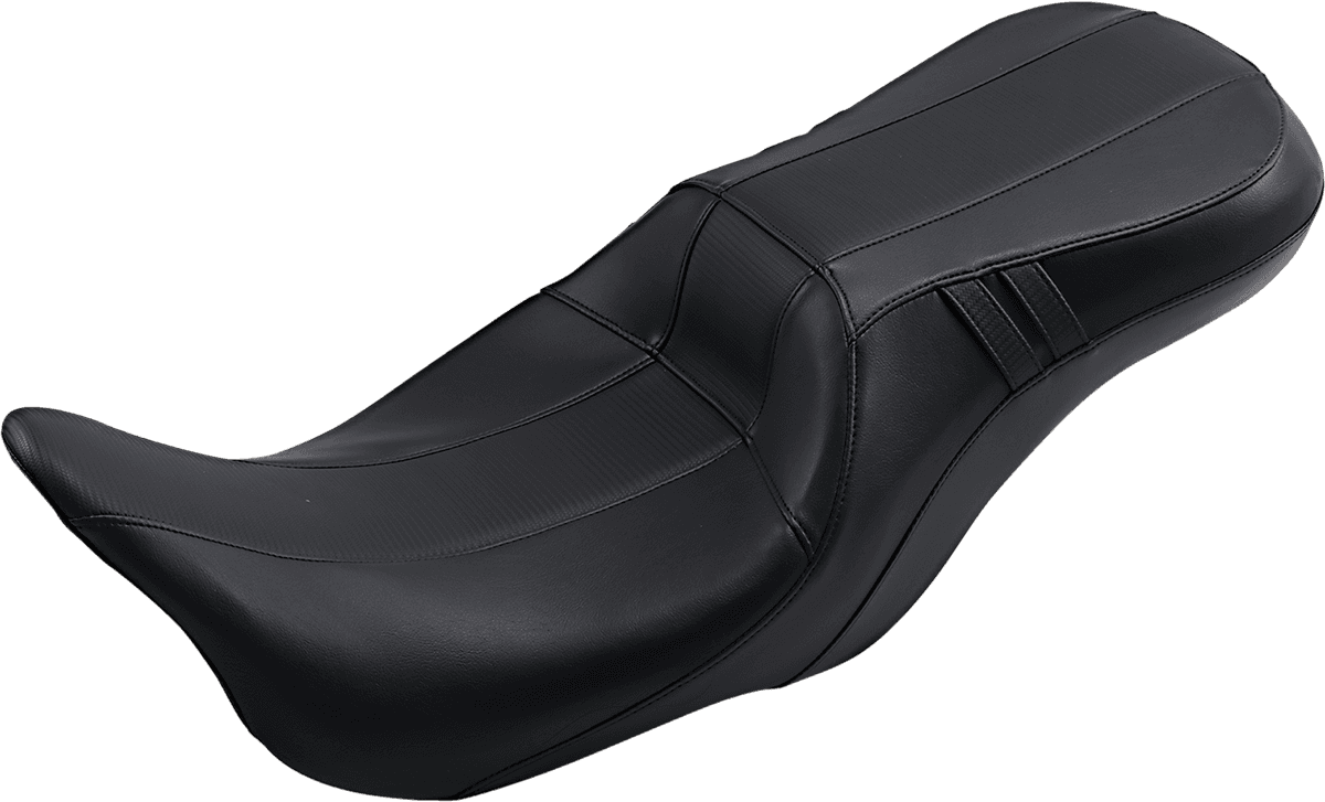 LE PERA 0801-1239 Outcast GT-2 Seat - 2-Up - w/o Backrest - Black Carbon Fiber Inlay - FL '08-'23