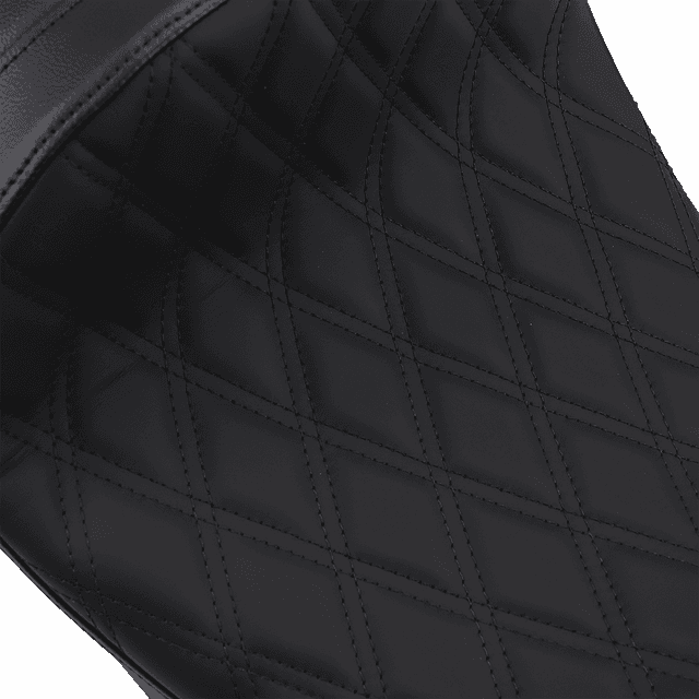 DRAG SPECIALTIES SEATS 0801-1252 Forward Low Solo Seat - Diamond - Black Stitching - FL '08-'23 — image 2 of 3