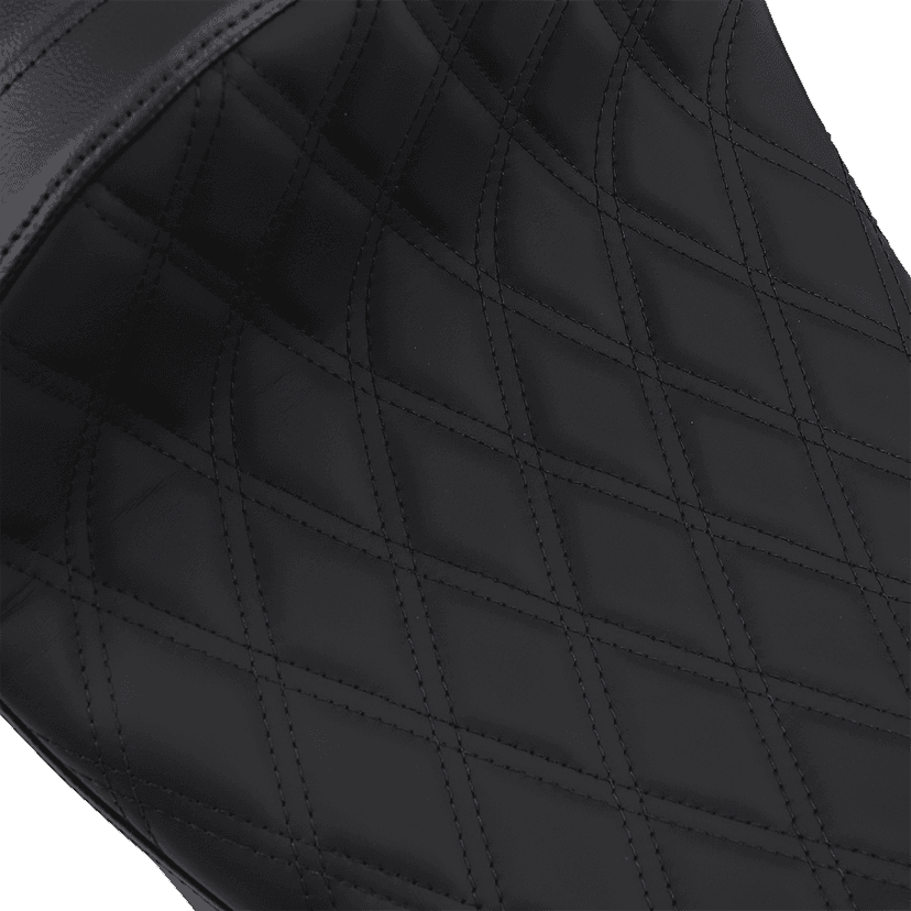DRAG SPECIALTIES SEATS 0801-1252 Forward Low Solo Seat - Diamond - Black Stitching - FL '08-'23 — image 2 of 3