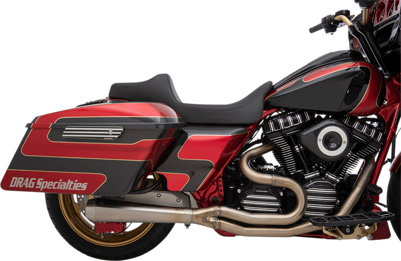 DRAG SPECIALTIES SEATS 0801-1260 Predator III Seat - Extended Reach - Double Diamond - Black Stitching - FL '08-'23 — image 2 of 3