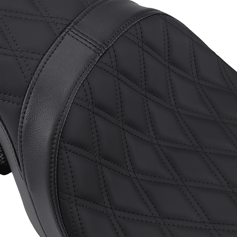 DRAG SPECIALTIES SEATS 0801-1270 Predator 2-Up Seat - Double Diamond - Black Stitching - FL '08-'23 — image 2 of 3