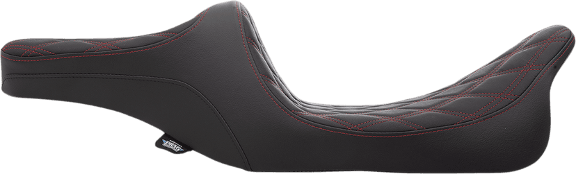 DRAG SPECIALTIES SEATS 0801-1310 Predator III 2-Up Seat - Double Diamond - Red Thread - FL '99-'07 — image 2 of 2
