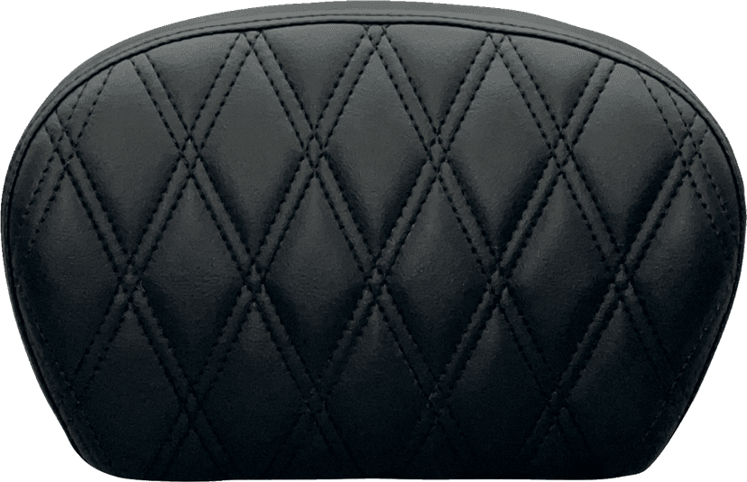 LE PERA 0801-1440 Sissy Bar Pad - Large - Vinyl - Double Diamond - Dull Black