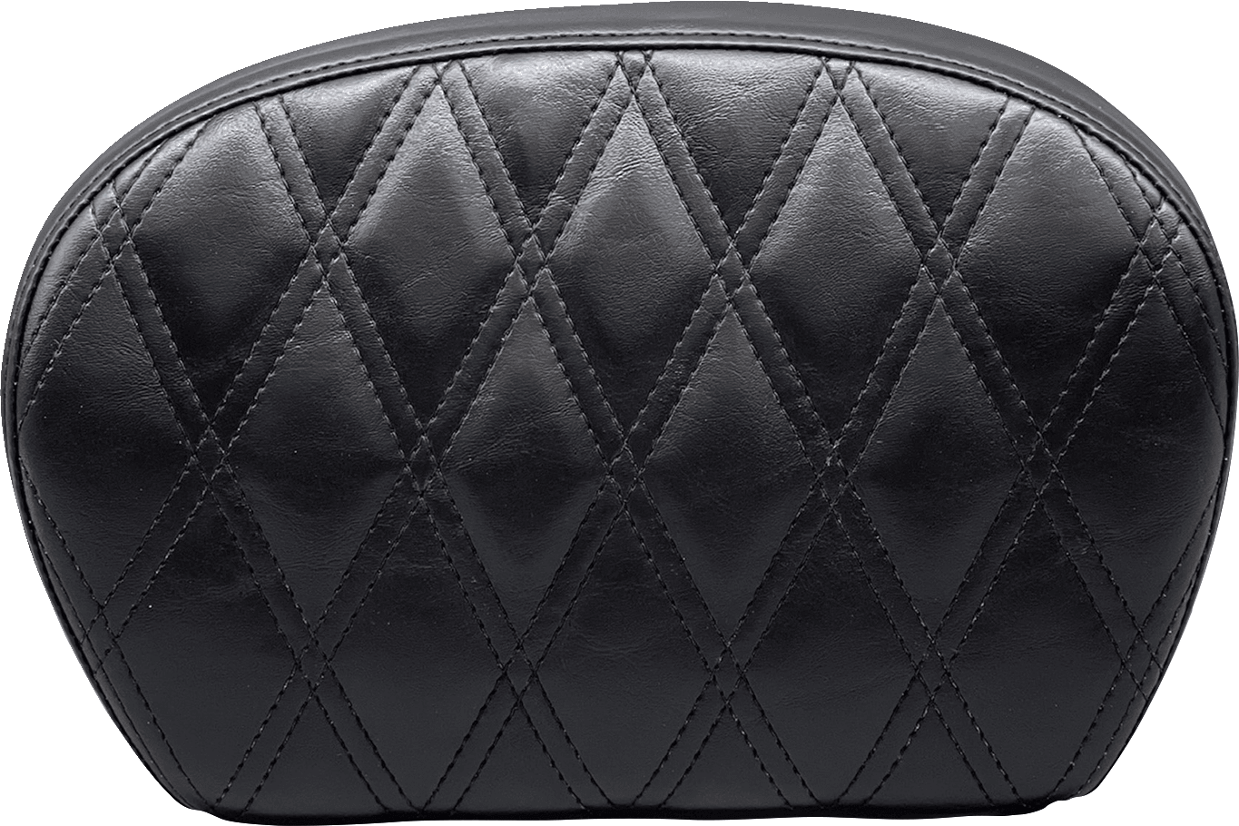 LE PERA 0801-1441 Sissy Bar Pad - Large - Vinyl - Double Diamond - Shiny Black