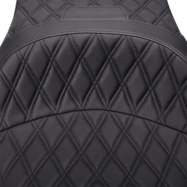 DRAG SPECIALTIES SEATS 0801-1481 Freedom Seat - Vinyl - Double Diamond Black Stitch - FLH '09-'23 — image 2 of 4
