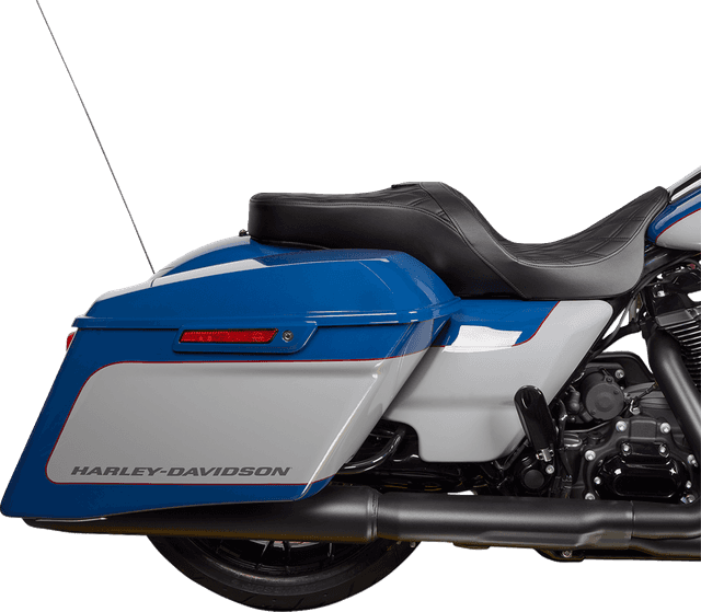 DRAG SPECIALTIES SEATS 0801-1481 Freedom Seat - Vinyl - Double Diamond Black Stitch - FLH '09-'23 — image 4 of 4