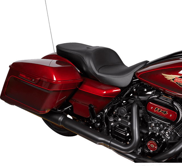 DRAG SPECIALTIES SEATS 0801-1485 Freedom Seat - Solar Leather - Black - Smooth - FLH '09-'23 — image 4 of 4