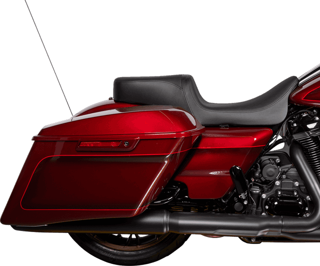 DRAG SPECIALTIES SEATS 0801-1487 Predator 2-Up Seat - Vinyl - Black - Smooth - w/o Backrest - FLH/FLT '08-'24 — image 2 of 4