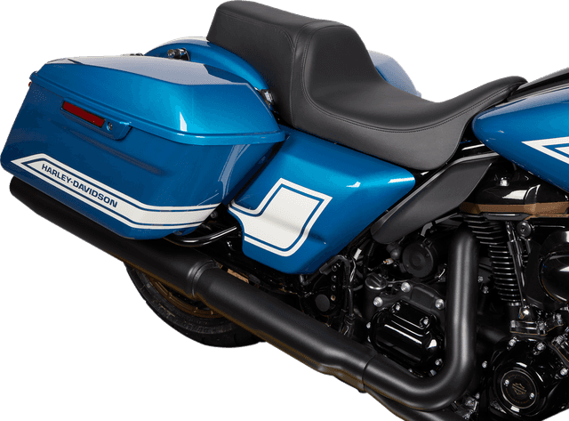 DRAG SPECIALTIES SEATS 0801-1493 Predator 1Up Seat - Solar Leather - Black - Smooth - FLH '08-'23 — image 3 of 4