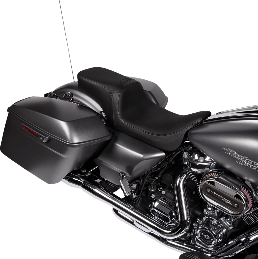 DRAG SPECIALTIES SEATS 0801-1499 Predator 2-Up Seat - Vinyl - Smooth - w/o Backrest - FLH/FLTR '08-'24 — image 2 of 3
