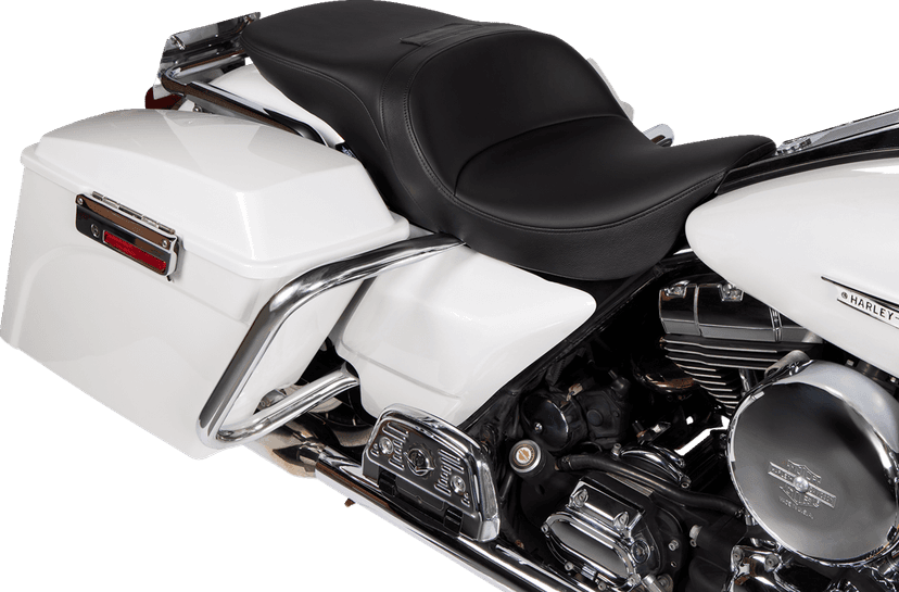 DRAG SPECIALTIES SEATS 0801-1508 Freedom Seat - Solar Leather - Black - FLH '97-'07 — image 4 of 5