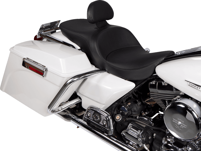 DRAG SPECIALTIES SEATS 0801-1508 Freedom Seat - Solar Leather - Black - FLH '97-'07 — image 2 of 5