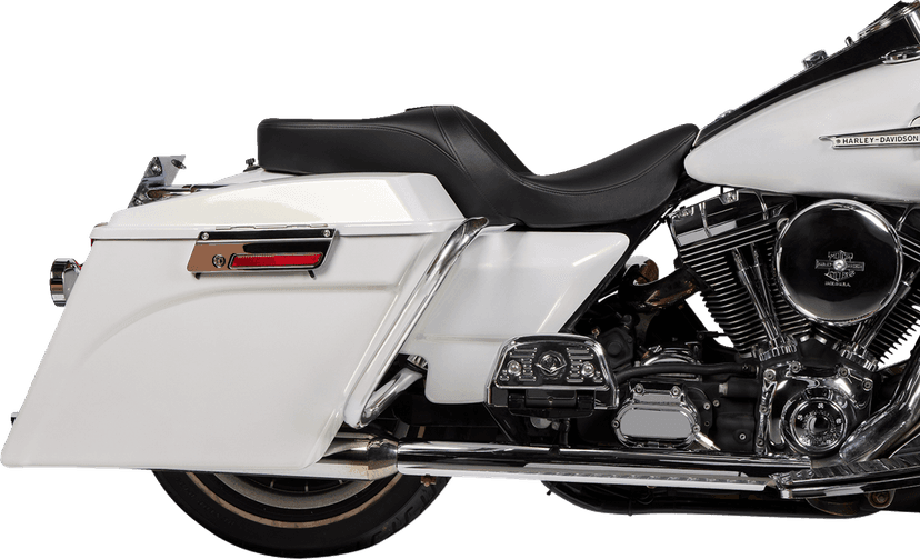 DRAG SPECIALTIES SEATS 0801-1508 Freedom Seat - Solar Leather - Black - FLH '97-'07 — image 3 of 5