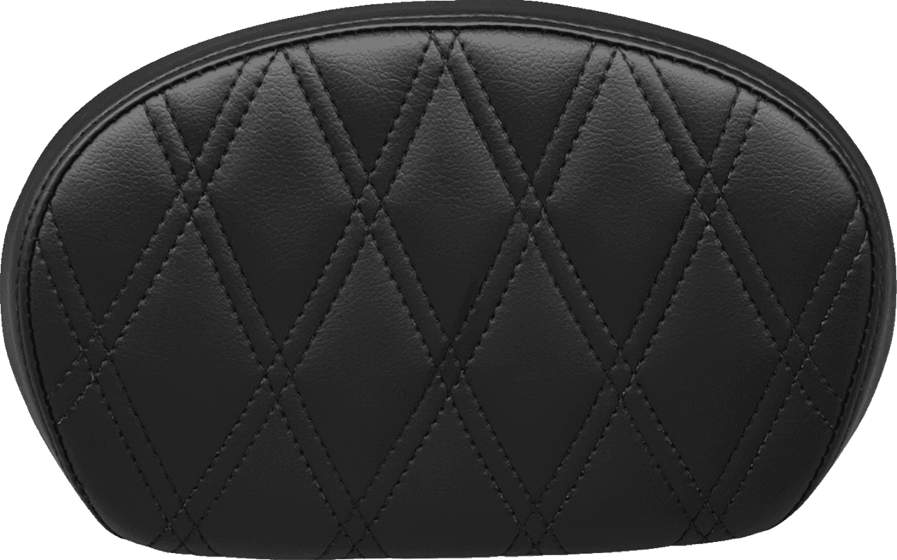LE PERA 0801-1511 Sissy Bar Pad - Medium - Double Diamond - Dull Black