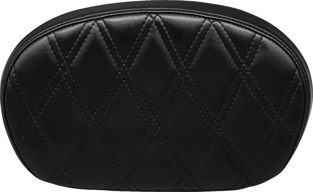 LE PERA 0801-1512 Sissy Bar Pad - Medium - Double Diamond - Shiny Black