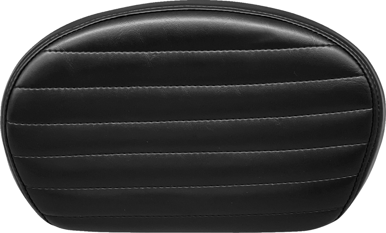 LE PERA 0801-1521 Sissy Bar Pad - Medium - Pleated - Shiny Black