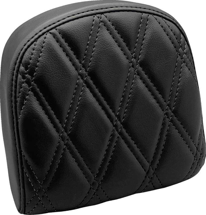 LE PERA 0801-1524 Sissy Bar Pad - Small - Double Diamond - Dull Black