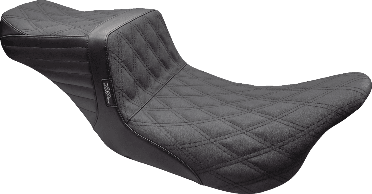 LE PERA 0801-1541 Tailwhip Seat - Double Diamond w/ Grip Tape - Black - FL '08-'23