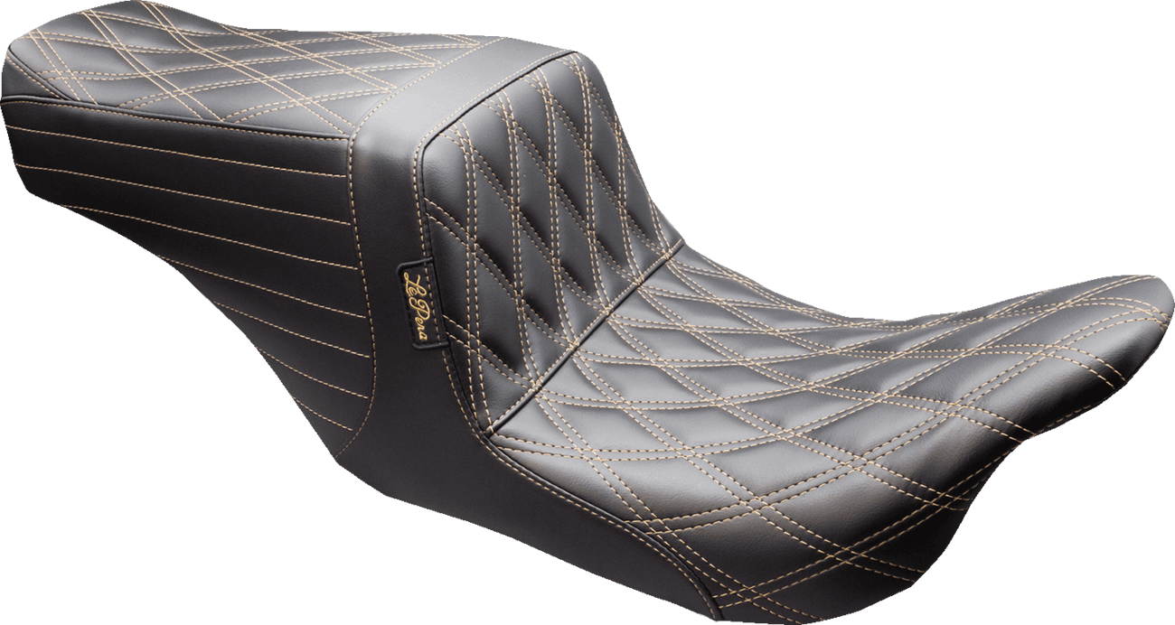 LE PERA 0801-1547 Tailwhip Up Front Seat - Double Diamond w/ Chestnut Thread - FL '08-'24