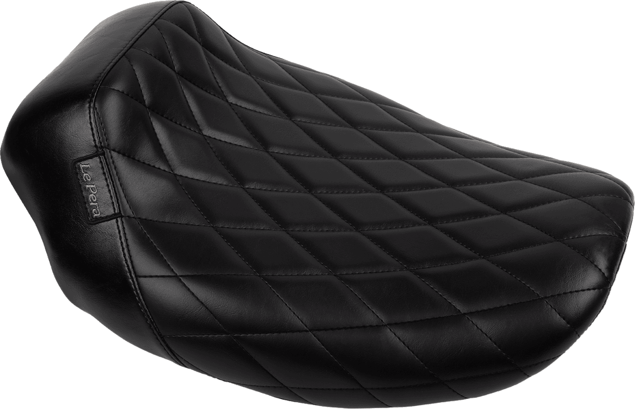 LE PERA 0801-1842 Bare Bones Solo Seat - Diamond Stitch - FLH/FLT '23-'25