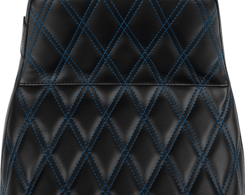 LE PERA 0801-1847 Tailwhip Seat - Blue Double Diamond Stitch - FLH/FLT -'23-'25 — image 3 of 3