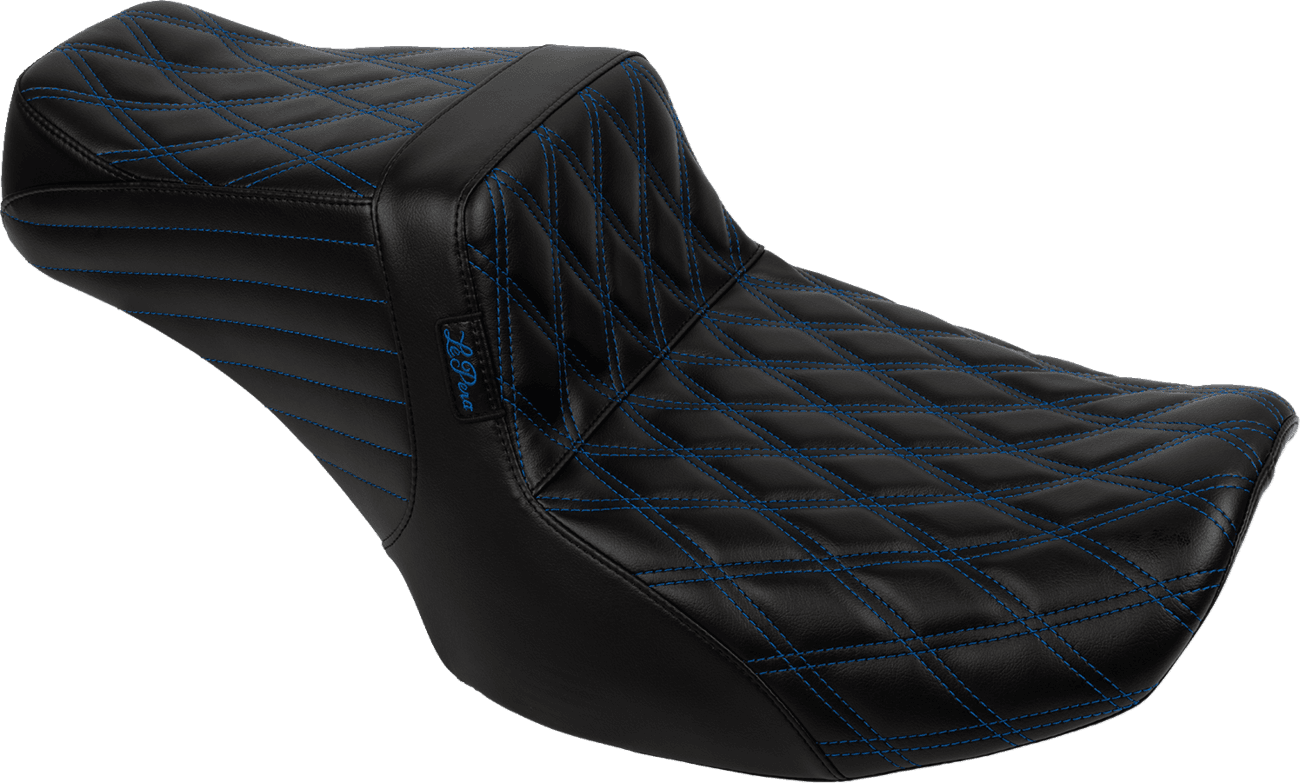 LE PERA 0801-1847 Tailwhip Seat - Blue Double Diamond Stitch - FLH/FLT -'23-'25