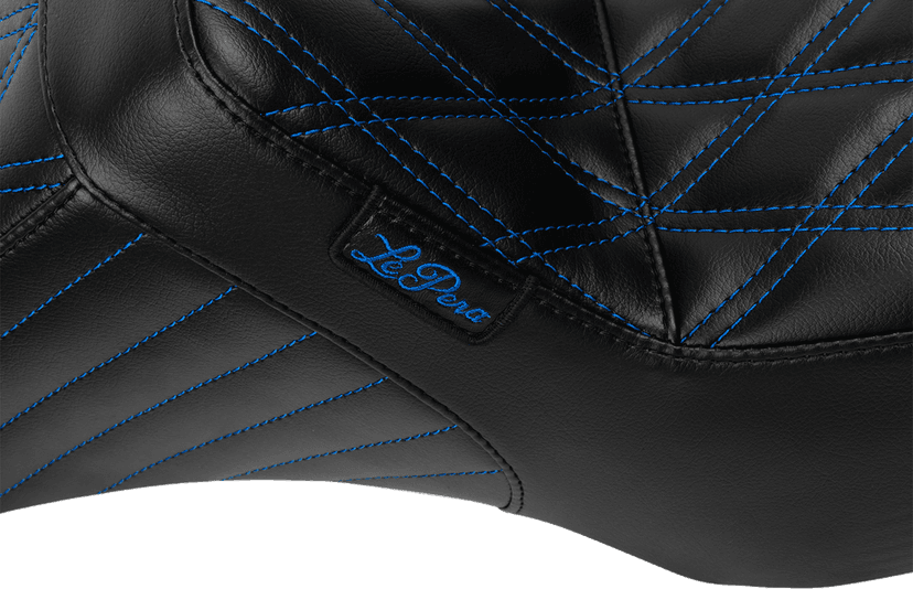 LE PERA 0801-1847 Tailwhip Seat - Blue Double Diamond Stitch - FLH/FLT -'23-'25 — image 2 of 3