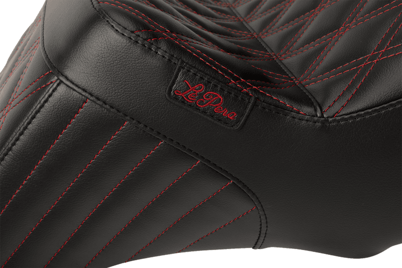 LE PERA 0801-1849 Tailwhip Seat - Red Double Diamond Stitch - FLH/FLT '23-'25 — image 3 of 3