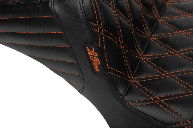 LE PERA 0801-1855 Tailwhip Daddy Long Legs Seat - Burnt Orange Double Diamond Stitch - FLH/FLT '23-'25 — image 3 of 3