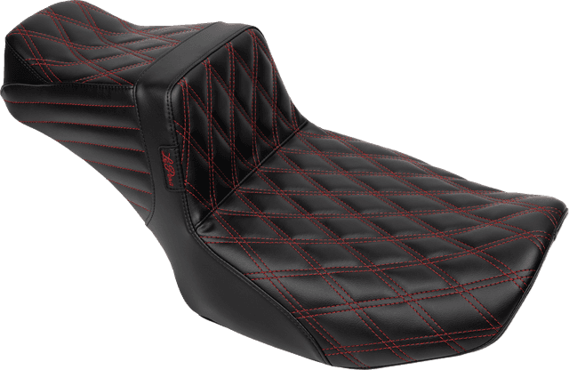 LE PERA 0801-1856 Tailwhip Daddy Long Legs Seat - Red Double Diamond Stitch - FLH/FLT '23-'25 — image 1 of 3