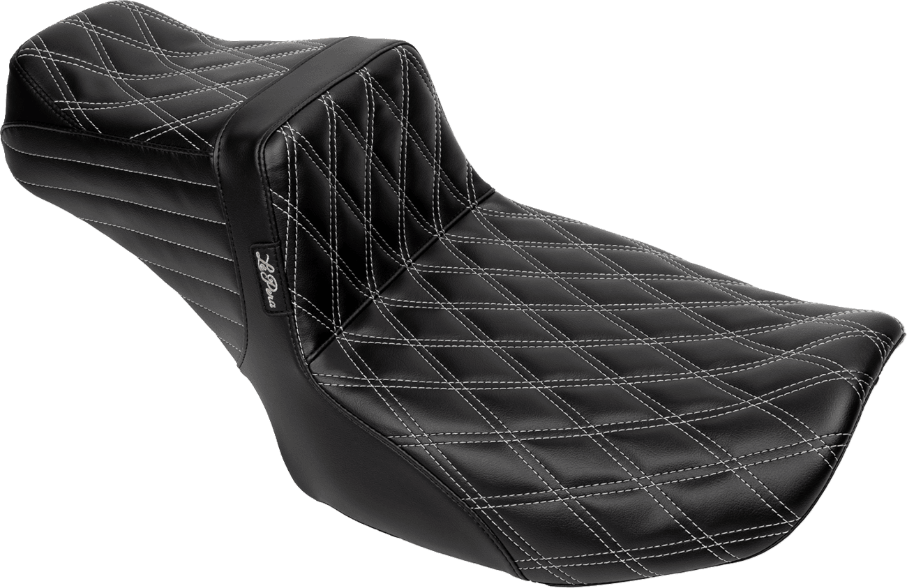 LE PERA 0801-1857 Tailwhip Daddy Long Legs Seat - Gray Double Diamond Stitch - FLH/FLT '23-'25