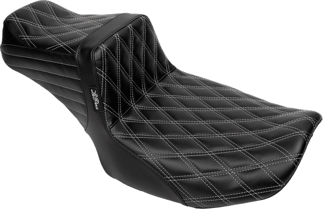 LE PERA 0801-1857 Tailwhip Daddy Long Legs Seat - Gray Double Diamond Stitch - FLH/FLT '23-'25 — image 1 of 3