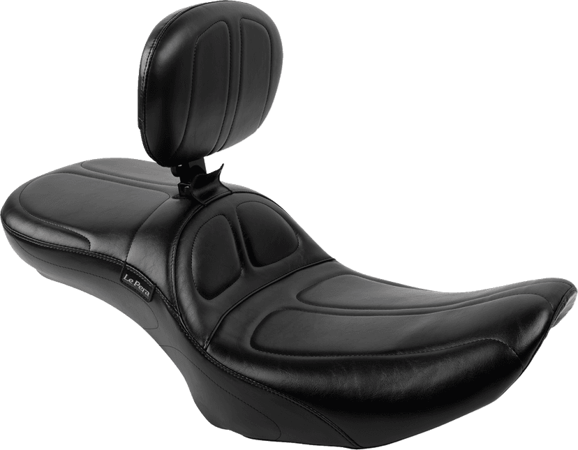 LE PERA 0801-1874 Maverick Daddy Long Legs Seat - With Backrest - Black - FLH/FLT '23-'25 — image 1 of 3