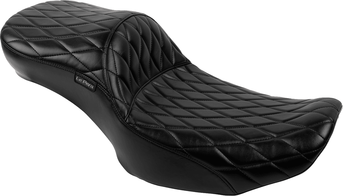 LE PERA 0801-1876 Maverick Daddy Long Legs Seat - Without Backrest - Diamond Stitched - FLH/FLT '23-'25