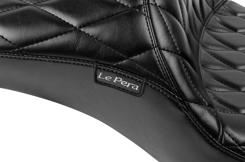 LE PERA 0801-1876 Maverick Daddy Long Legs Seat - Without Backrest - Diamond Stitched - FLH/FLT '23-'25 — image 3 of 3