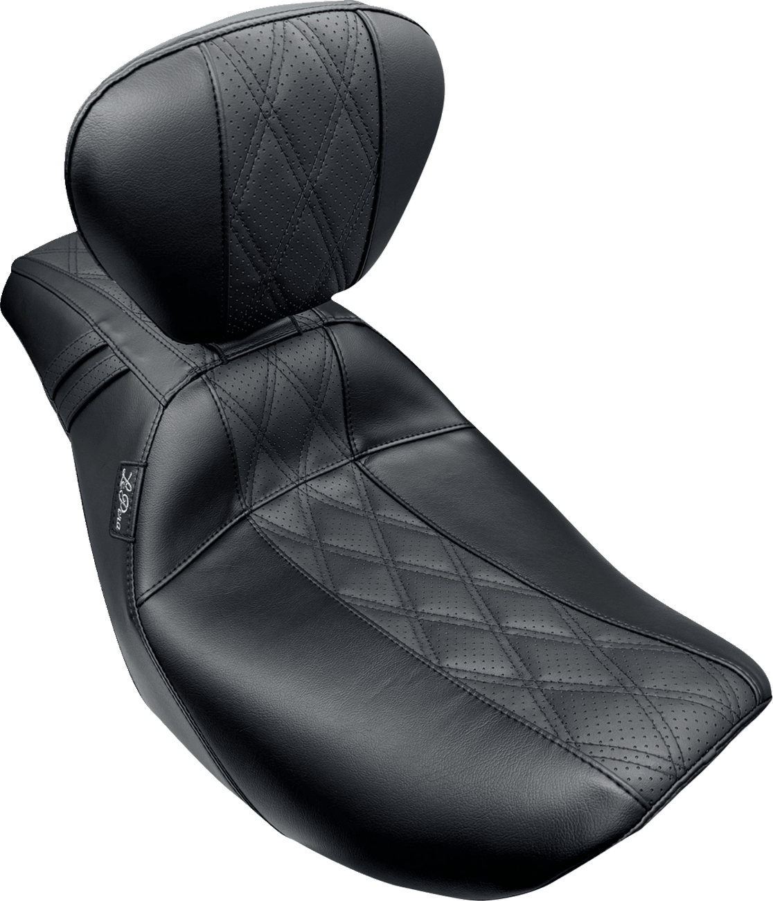 LE PERA 0801-1884 Outcast Seat - With Backrest - GT2 Inlay - FLH/FLT '23-'25