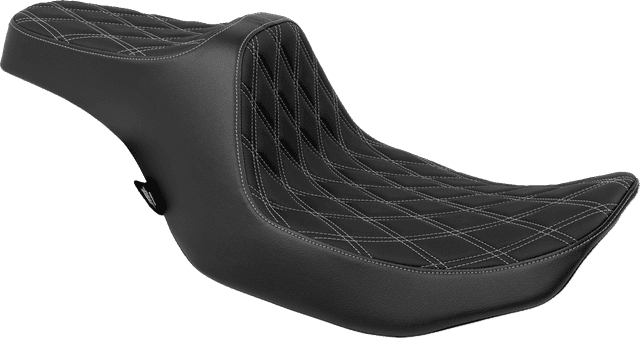 DRAG SPECIALTIES SEATS 0801-1919 Predator III Seat - Double Diamond - Silver Stitched - FLT/FLH '23-'24 — image 1 of 4