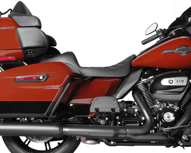 DRAG SPECIALTIES SEATS 0801-1924 Predator III Seat - Extended Reach - Double Diamnd - Silver Stitching - FLH/FLT '08-'24 — image 3 of 4