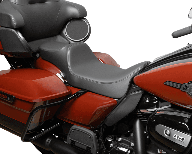 DRAG SPECIALTIES SEATS 0801-1926 Predator III Seat - Extended Reach - Smooth - Black Solar Leather - FLH/FLT '08-'24 — image 2 of 4