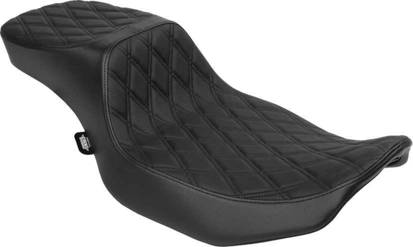 DRAG SPECIALTIES SEATS 0801-1941 Performance Predator 2-Up Seat - Vinyl - Black Double Diamond Stitch - FLHX/FLTR '23-'24 — image 1 of 4