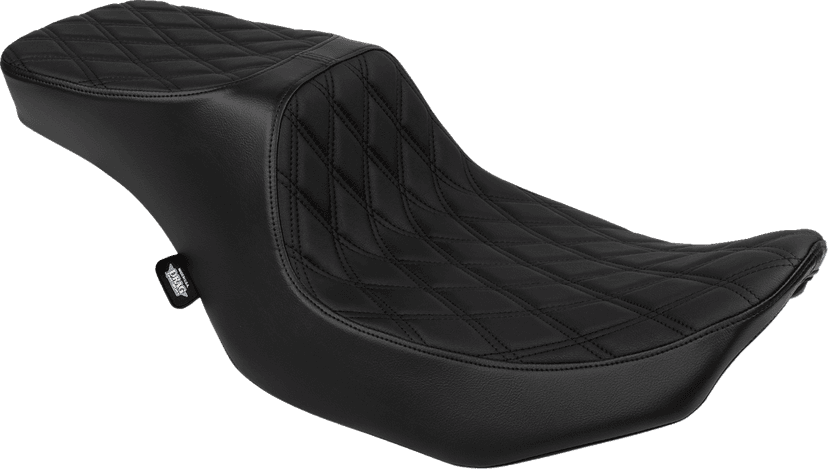 DRAG SPECIALTIES SEATS 0801-1948 Predator 2-Up Seat - Vinyl - Double Diamond Black Stitch - w/o Backrest - FLTR/FLHX '23-'24 — image 1 of 4