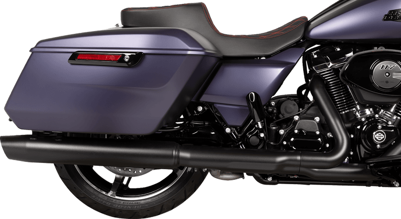 DRAG SPECIALTIES SEATS 0801-1950 Predator 2-Up Seat - Vinyl - Double Diamond Red Stitch - w/o Backrest - FLT/FLH '23-'24 — image 4 of 4