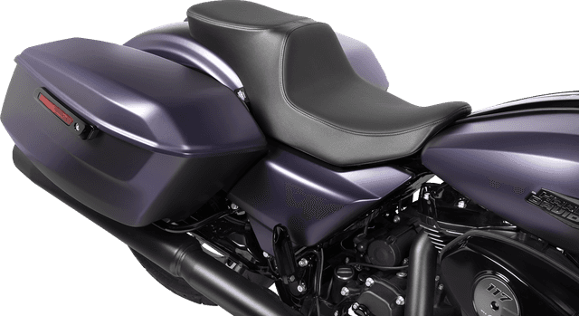 DRAG SPECIALTIES SEATS 0801-1951 Predator 2-Up Seat - Solar Leather - Smooth - w/o Backrest - FLT/FLH '23-'24 — image 3 of 4