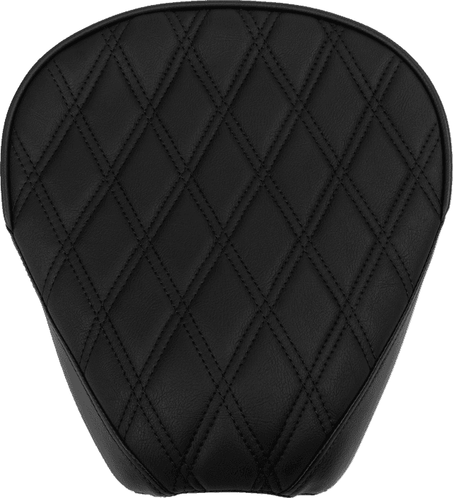 DRAG SPECIALTIES SEATS 0801-1953 Rear Solo Seat - Wide - Double Diamond - Black Stitch - FL '97-'23 — image 1 of 3