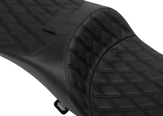 DRAG SPECIALTIES SEATS 0801-1980 Extended Reach Freedom Seat - Vinyl - Double Diamond - Black Stitch - FLT/FLH '09-'25 — image 2 of 4