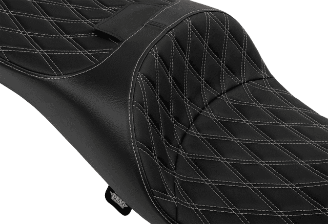 DRAG SPECIALTIES SEATS 0801-1981 Extended Reach Freedom Seat - Vinyl - Double Diamond - Silver Stitch - FLT/FLH '09-'25 — image 2 of 4